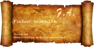 Fuchsz Arabella névjegykártya